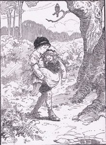 Thus wandered these two pretty dears, till death did end their grief, 1930s by Frank Adams
